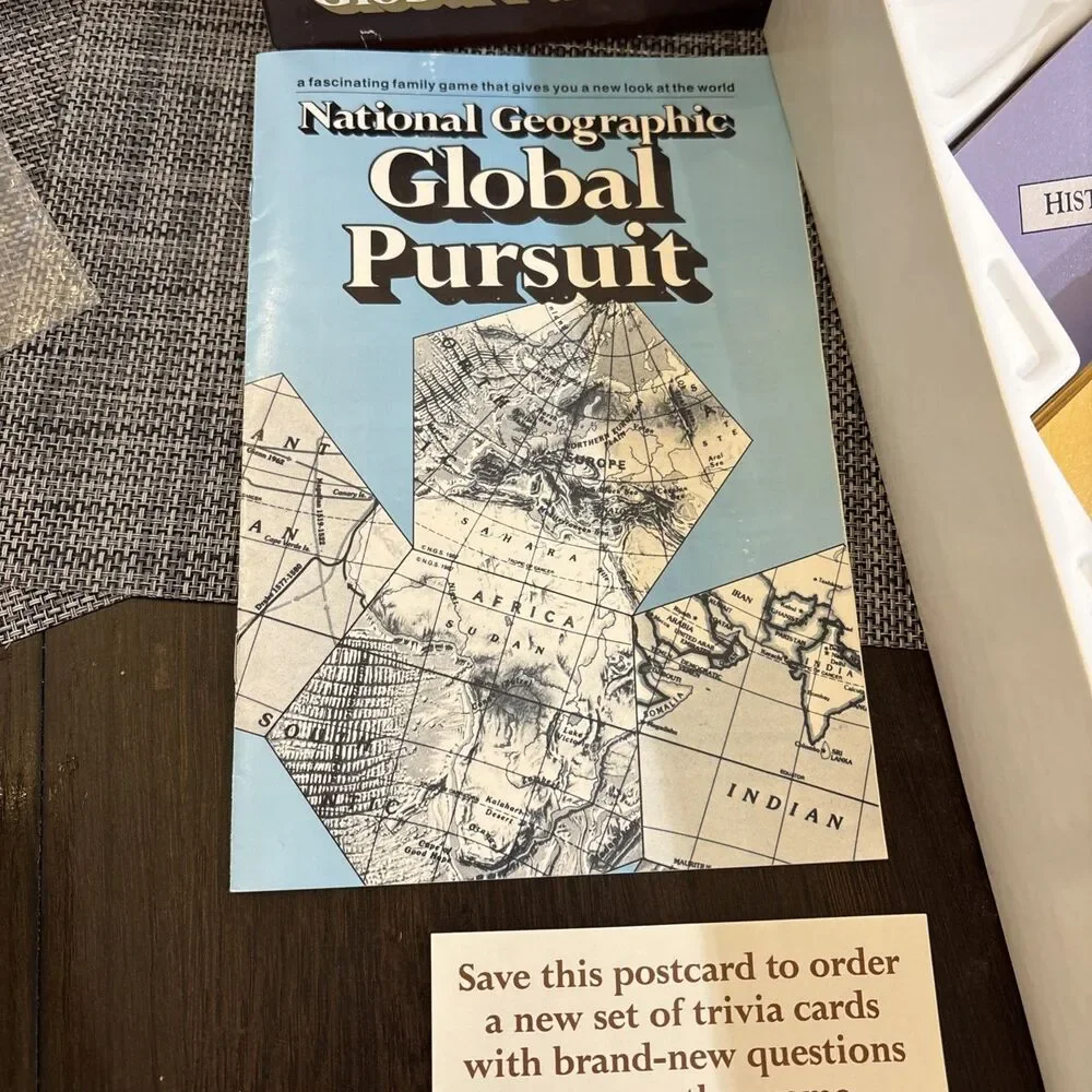 National Geographic Global Pursuit Geography Board Game 1987 USA (no Map)